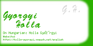 gyorgyi holla business card